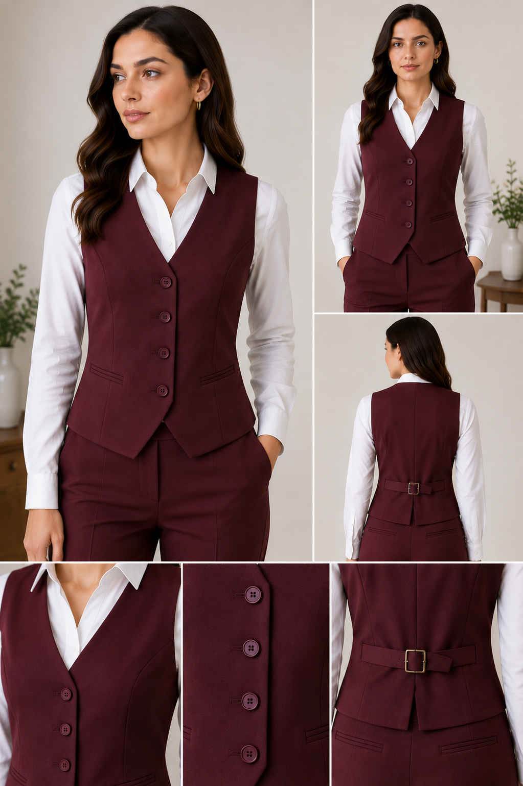 Burgundy Waistcoat
